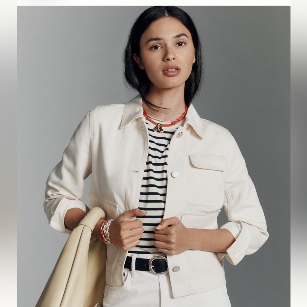 Theory Cream Denim Jacket